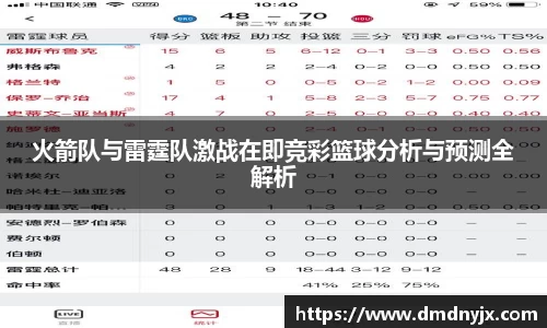 火箭队与雷霆队激战在即竞彩篮球分析与预测全解析